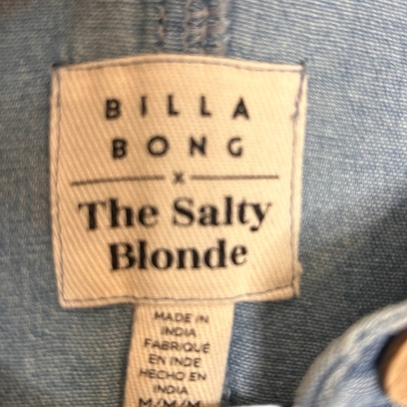 Billabong Salty Blonde Sunday Uniform Jumpsuit- Size Medium - Picture 9 of 13